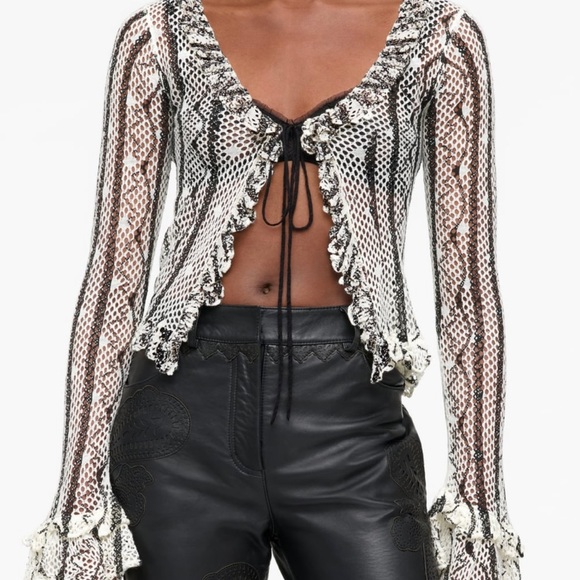 Zara Sweaters - BLOGGERS FAV ZARA LIMITED EDITION RUFFLED KNIT CARDIGAN